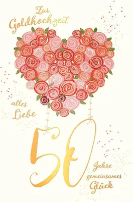 Produktbild von Goldhochzeit`s Art 50. Hochzeitstag - Glückwunschkarte im Format