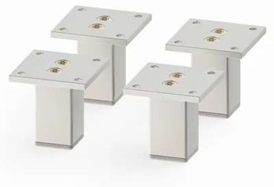 Produktbild von 4er Set sossai® Aluminium Möbelfüße 60mm in eloxiertem Design Schrankfüße Sockelfüße