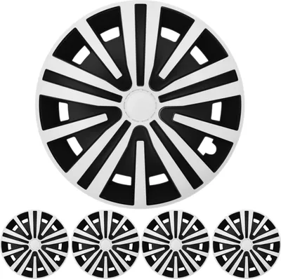 Immagine prodotto di 4x Set di copricerchi PREMIUM DESIGN "Spinel" 16 POLLICI bianco/nero