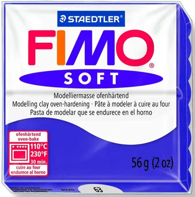 Produktbild von Modelliermasse Fimo soft 56g pflaume Packung mit 10 Stück