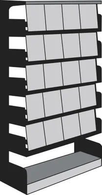 Produktbild von Klappenregal Univers Grundfeld BxTxH 100x30x200cm lichtgrau