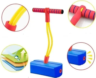 Produktbild von Kinder Hüpfstab Pogo Hopper Spielzeug aus Schaumstoff – Balance Trainer, Bewegungsspielzeug & Fitness Springspielzeug für drinnen & draußen