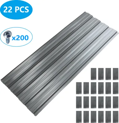 Produktbild von 22x Trapezblech 108cm x 42.6cm = 10.12 m² Dachblech für Gerätehaus Carport Grau verzinkt Profilblech Wandblech Dachblech Wellblech Dachplatten