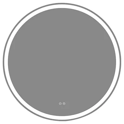 Image de Miroir de salle de bains à LED Eterno LK01-5050, Ø 50 cm, aluminium