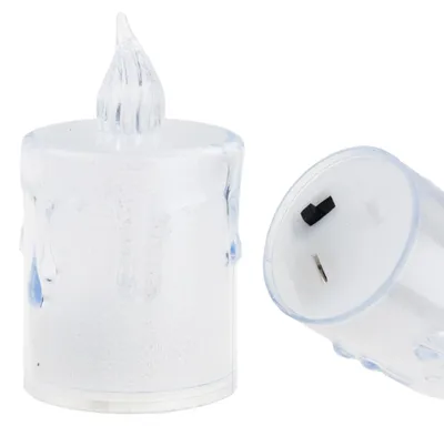 Produktbild von LED Kerze Kunststoff warmweiße Flamme glänzend Höhe | 7 cm