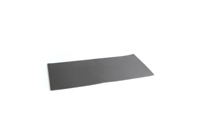 A gray rectangular mat is shown on a white background.