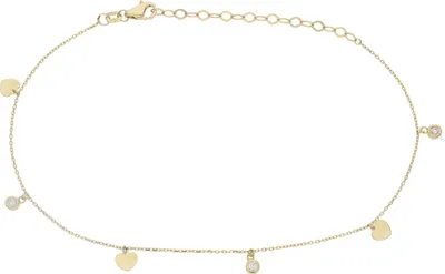 Produktbild von Damen Fußkette Herz 585 Gold Zirkonia JL41-04-0124 26cm