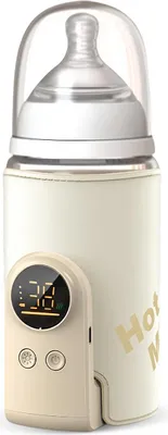 Produktbild von Kabelloser Flaschenwärmer 8000mAh, tragbarer Milchflaschenwärmer mit LED Display, 6 Temperaturstufen, Schnellheizung, für alle Babyflaschen