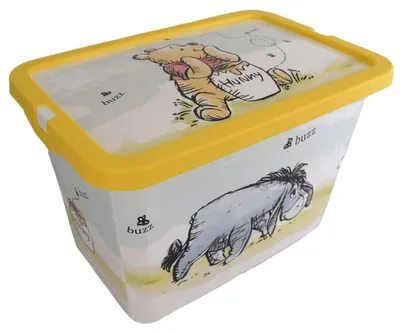 Produktbild von Aufbewahrungsbox 7 L mit Deckel 29x19x19 cm aus Kunststoff Winnie Pooh