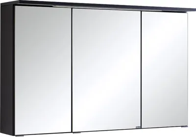 Produktbild von Bologna 3D-Spiegelschrank, graphitgrau, LED-Einbauleuchte