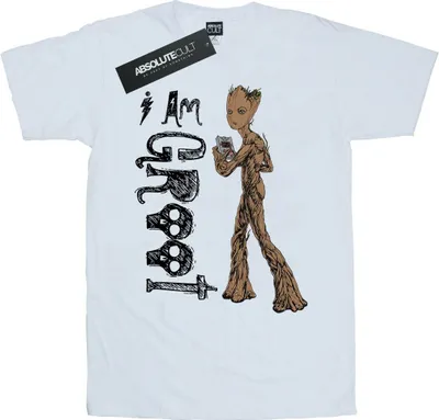 Obrázek produktu pro Marvel - Dámské tričko "Avengers Infinity War I Am Teenage Groot" BI10779 (L) (White)