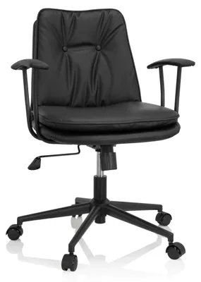 Produktbild von hjh OFFICE Home Office Bürostuhl SMALLO Schreibtischstuhl mit Armlehnen Kunstleder Drehstuhl