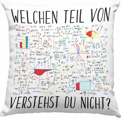 Produktbild von Trendation - Lustige Deko-Kissen mit Füllung 40x40 Geschenk Welchen Tell Von Verstehst du Nicht Mathematiker Physiker Mathelehrer Geschenkidee (Rosa)