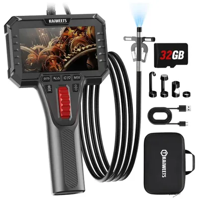 Obrázok produktu pre Inšpekčná kamera Endoskop – KBA02 Dvojcestný boreskop – sonda 6,5 mm – ohyb 210° – 10,9 cm IPS displej – vodotesný podľa IP67