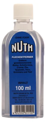 Produktbild von Nuth Fleckenentferner - 100ml Fleckenwasser Butter Fett Öl Creme Flecken