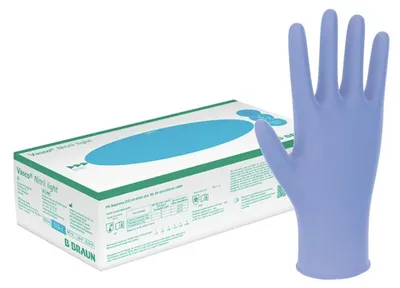 Immagine prodotto di B. Braun Vasco guanti da esplorazione in nitrile leggero senza polvere blu lavanda 100 pz. taglia S