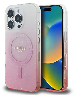 Produktbild von Guess GUHMP16XHGRCELP iPhone 16 Pro Max 6.9" pink hardcase IML Glitter Gradient MagSafe Schutzhülle