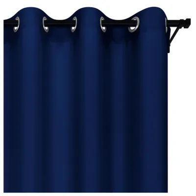 Produktbild von Blickdichte Gardine mit Ösen, Fertig Vorhang, Maße: 140x260 cm, Farbe: Dunkelblau