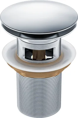 Produktbild von Balneo Stöpsel Klick-Klack Universell mit Überlauf Messing 66 mm x G1 1/4 silber