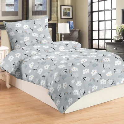 Obrázek produktu pro Mikroplyšové povlečení 140x200 + 70x90 - Ovečka šedá