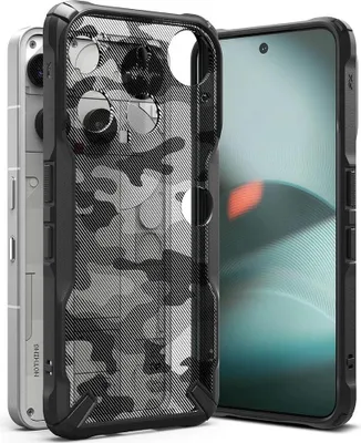Image de Étui pour téléphone portable Nothing Phone 3, Ringke Fusion X, noir avec motif Moro