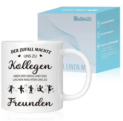 Image de Tasse "De collègues à amis", 330 ml, blanche