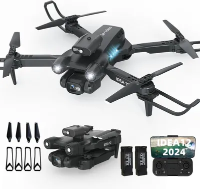 Image de Drone IDEA12 équipé de 2 caméras HD 1080p et d'un système actif d'évitement d'obstacles à 360°