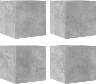Obrázok produktu pre vidaXL TV nástenné skrinky 4 ks. Betónová sivá 30,5x30x30 cm