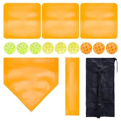 Productafbeelding van Baseballset - 5 honkbalklemmen - 9 trainingsballen van TPE - Buitensportuitrusting - Duurzaam materiaal - Geschikt voor verschillende spellen