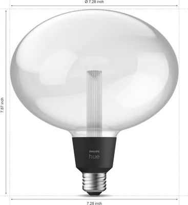 Produktbild von Philips Hue Lightguide Ellipse LED Lampe E27 Einzelpack, Farbe:Schwarz