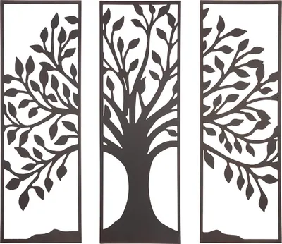 Produktbild von Gilde Metall 3er Set Wandrelief  " Tree "  Serie 3 67966