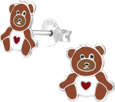 Produktbild von Monkimau Teddybär Ohrringe aus 925 Silber