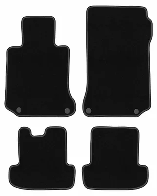 Immagine prodotto di Tappetini in moquette per Mercedes W207 Coupe 2009- (E-klasa) – set 4 pezzi, neri, su misura – Wielganizator BASIC