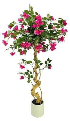 Obrázek produktu pro Umělá bougainvillea, realistické hedvábné květy, vhodné pro použití v interiéru i exteriéru, výška 120 cm