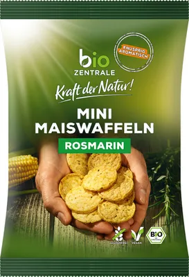 Image de Mini-gaufrettes de maïsau romarin croustillantes et épicées 50g