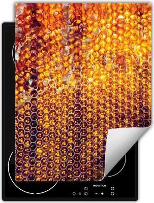 Produktbild von DarHaus Herdabdeckplatte Einteilig Küche Abdeckplatte für Glaskeramikfeld Abdeckung Induktionskochfeld Aufrollbare Matte 40x52 cm, Honig