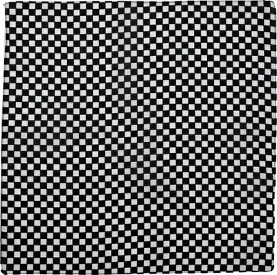 Produktbild von Bandana-Schal - kariert - kariert 1 - weiß - schwarz - quadratischer Schal