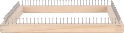 Image de Sxhlseller Planche ? tricoter, Coordination des yeux de la main Stimule les capacit?s motrices fines Tricot en bois Tricot Sturdy Professional pour ?coule pour chapeau pour adultes (30 * 30 cm)