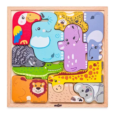 Image de Puzzle sur carton - Animaux