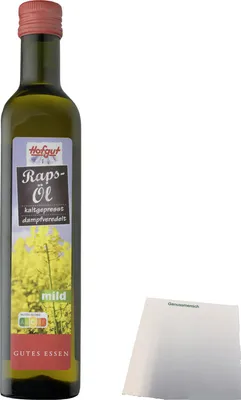 Produktbild von Hofgut Rapsöl (500ml Flasche) + usy Block