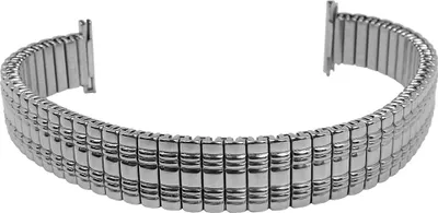 Produktbild von Minott Uhrenarmband 14mm silbern Edelstahl Zugband Bandbreite 10mm