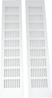 Image de 2 Stcs Air Grille d'aération en alliage d'aluminium plaque rectangulaire pour armoire à chaussures 80x400 mm