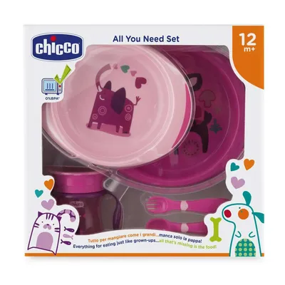 Produktbild von Chicco Geschenkset, Toddler dinner set, Pink, Weiß, Mädchen, 1 Jahr(e)