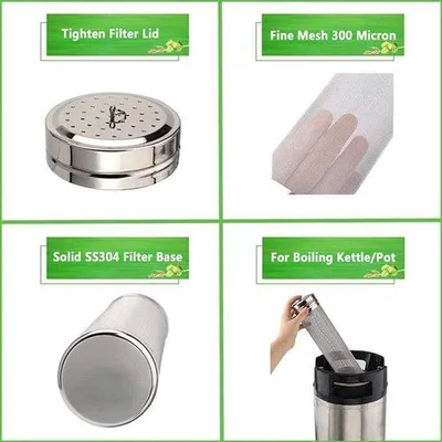 Obrázok produktu pre Filter na suché pivo z nehrdzavejúcej ocele s okami 300 mikrónov