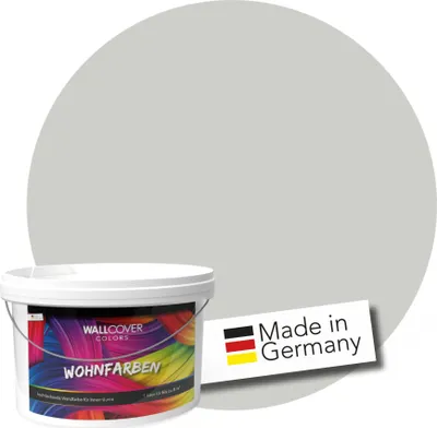 Produktbild von WALLCOVER Wandfarbe Grau Hochdeckend Klasse 1 Matt 1L für 8 m²