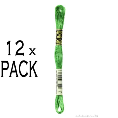 Produktbild von 12x DMC Stickgarn Mouline Special 117 m/702, 6-fädig, 8 m