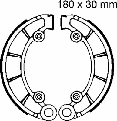 Immagine prodotto di Ganasce freno posteriori EBC H316 D.180mm per Honda CB