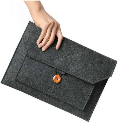 Produktbild von 14-15,6 Zoll Computer- und Tablet-Aufbewahrungstasche aus Filz und Kunstleder, Koffertasche, Schwarz