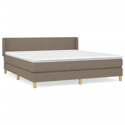 Produktbild von vidaXL Boxspringbett mit Matratze Taupe 160x200 cm Stoff