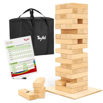 Produktbild von Toyfel XXL Wackelturm Riesen Stapelturm Outdoor Spiel Riski